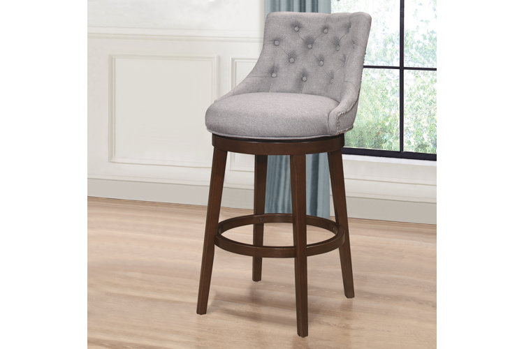 Mackin wooden discount swivel bar stool